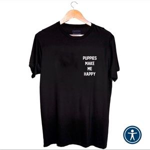 🚨🚨$5 SALE🚨🚨 Puppies Make Me Happy The Motto | Uni-Sex Crewneck Tee